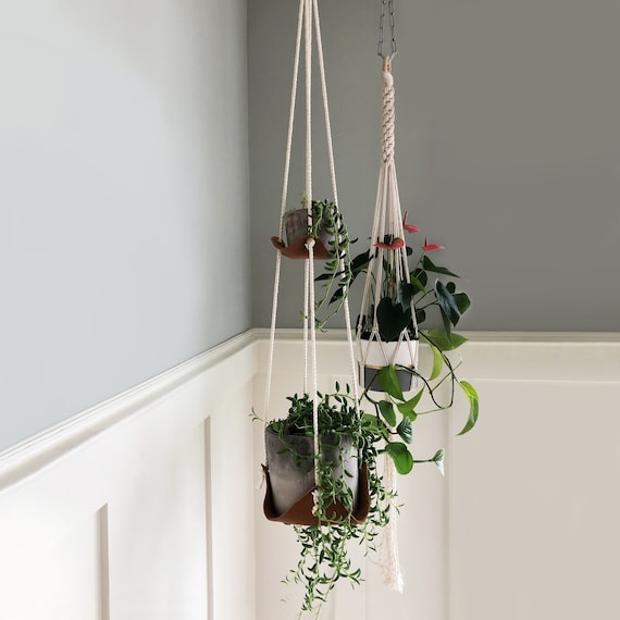 Appendiali Piante: Cesto Appeso A Parete Macrame, Supporto Vaso Di Fiori In Corda Di Cotone, Arredamento Esterni Interni Da 1,69 € | DHgate