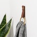 small leather strap brass ring wall hook wall hanging storage towel hook modern bathroom towel rack leather loop strap holder scarf hanger 
