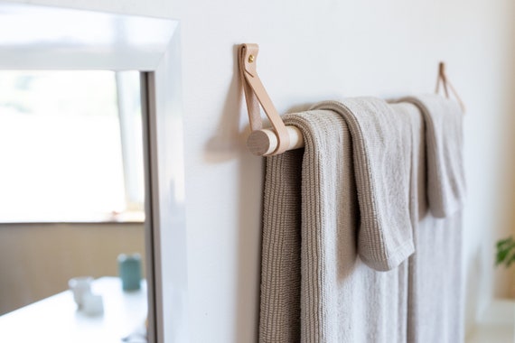 Towel Bar Bathroom Bath Towel Holder Rack Storage Wall Mounted