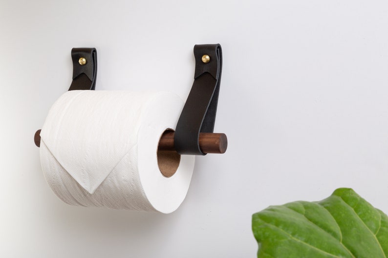 wooden dowel toilet paper holder