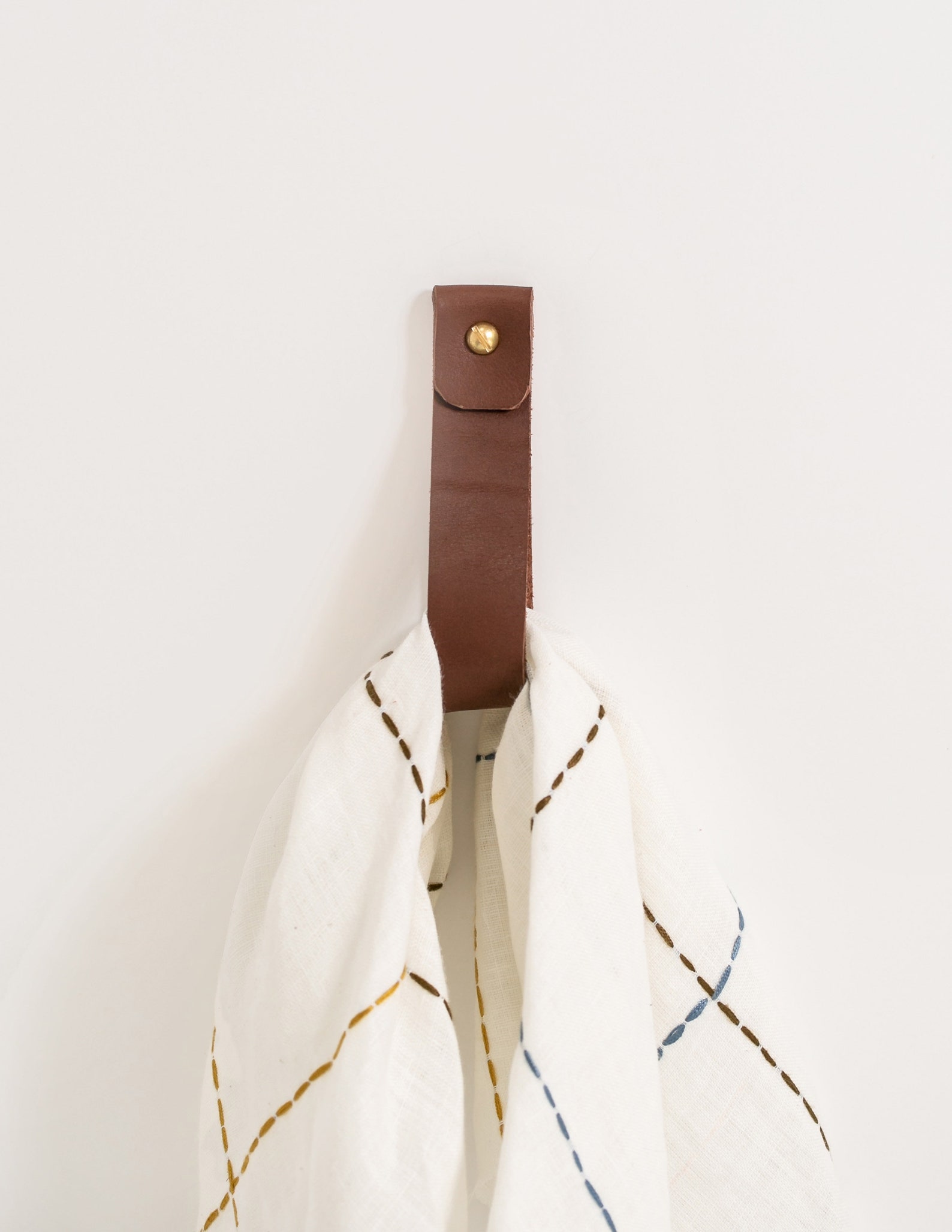 Leather wall hanging strap wall hook hanging storage home Etsy