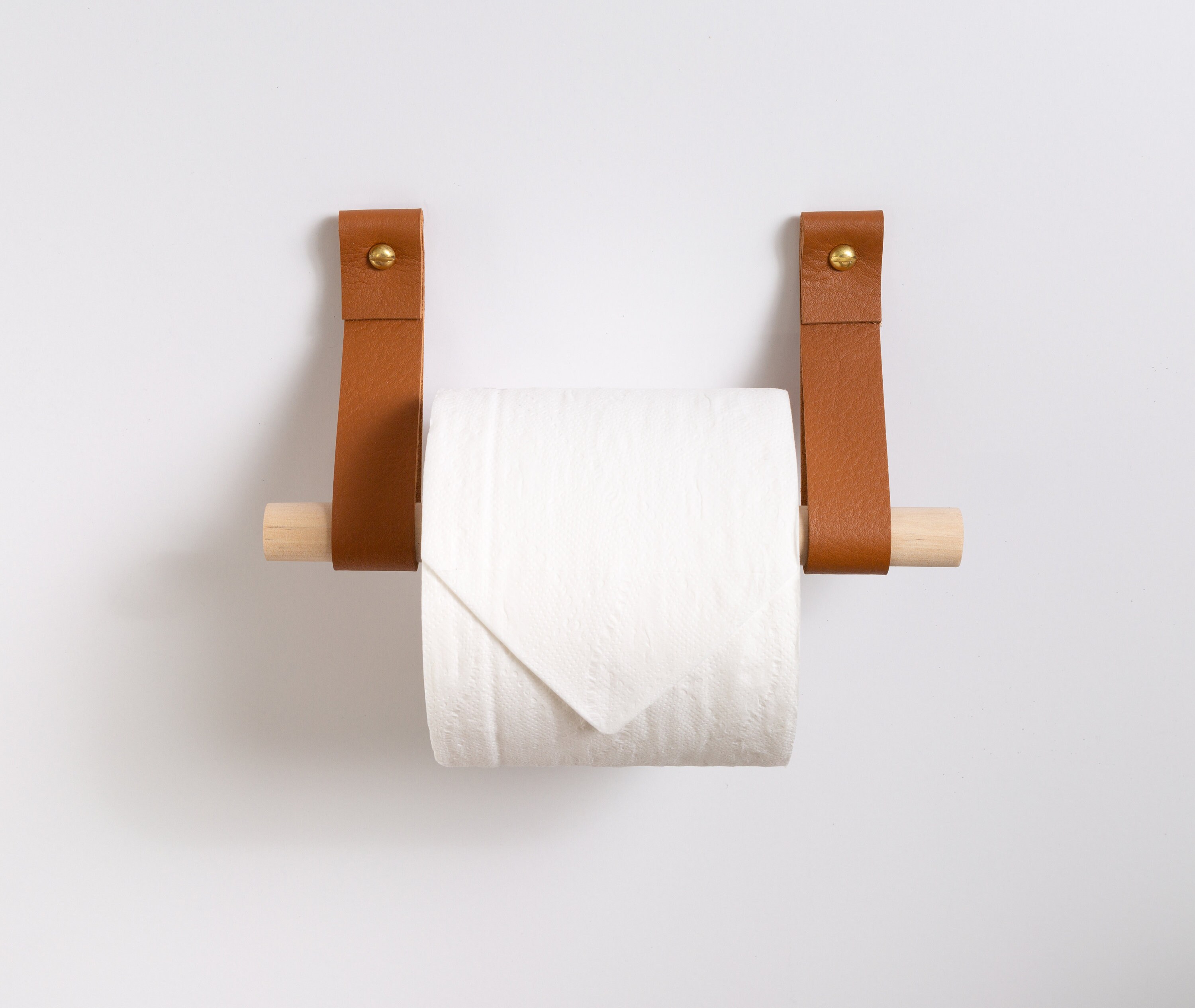 Modern Bathroom Hardware Kit includes leather wall mount | Etsy