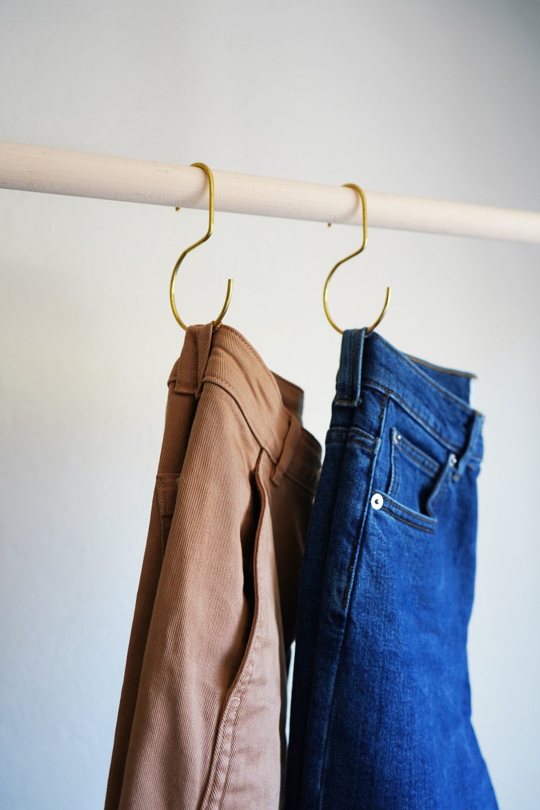 Hanging Jeans On S Hooks Heavy-Duty Safety Buckle S Hooks For Hanging
