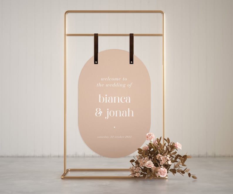 Signage Hangers for Wedding Welcome Boards, Seating Charts, Frame Hanging, Ceremony, Table Chart, Bar Sign, Decorative Acrylic Event Signs image 8