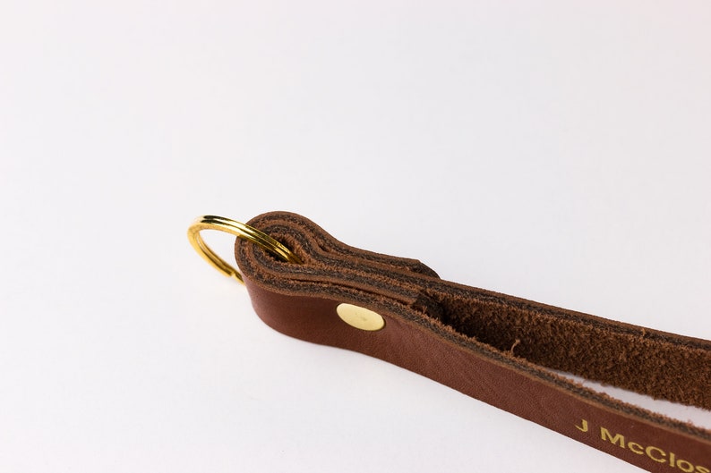 Custom Leather Keychain Wristlet Key Fob for Men Personalized Etsy