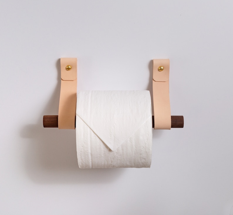 wooden dowel toilet paper holder