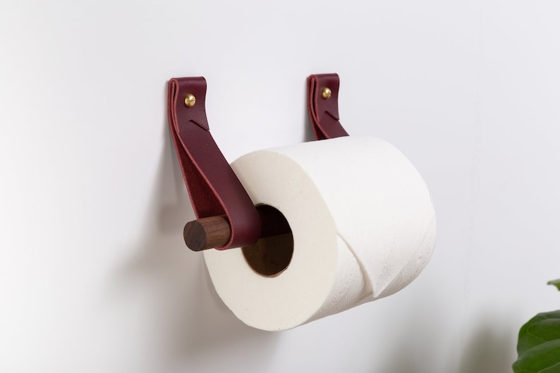 wooden dowel toilet paper holder