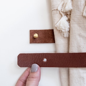 Vintage Leder Raffhalter Haken, Raffhalter Haken, Raffhalter Haken, Raffhalter Haken, Raffhalter schwarz, Küchenvorhang Schleife