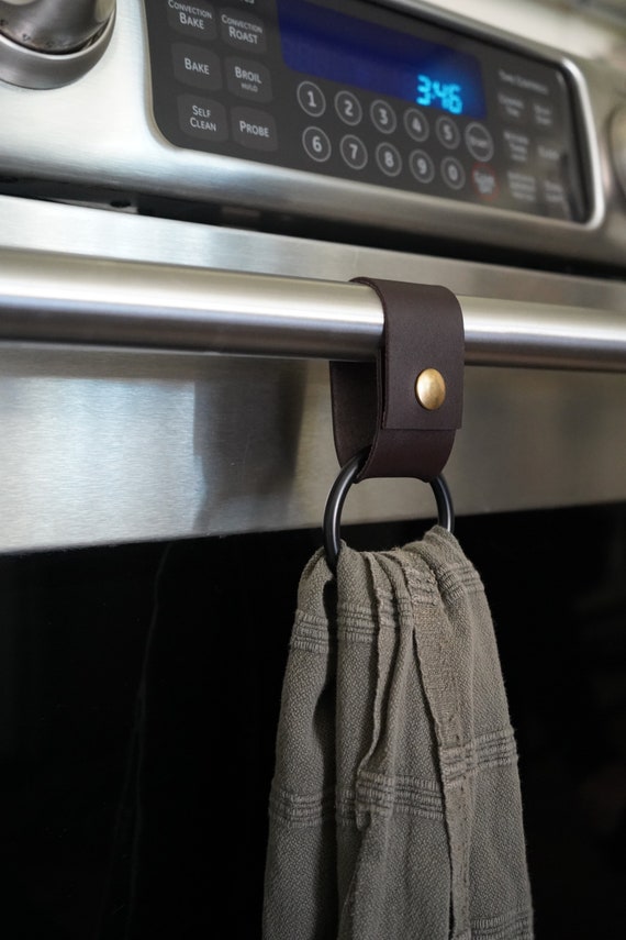 Oven door towel holder best sale