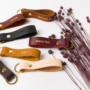 A collection of Leather Loops showing available colors.