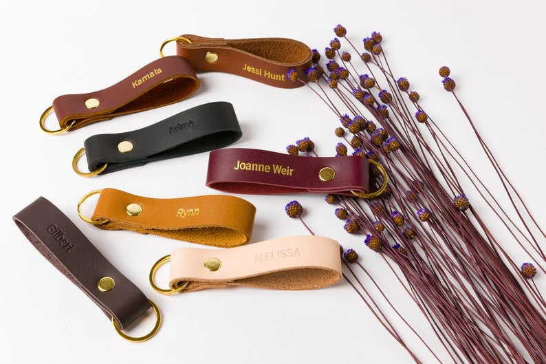 A collection of Leather Loops showing available colors.