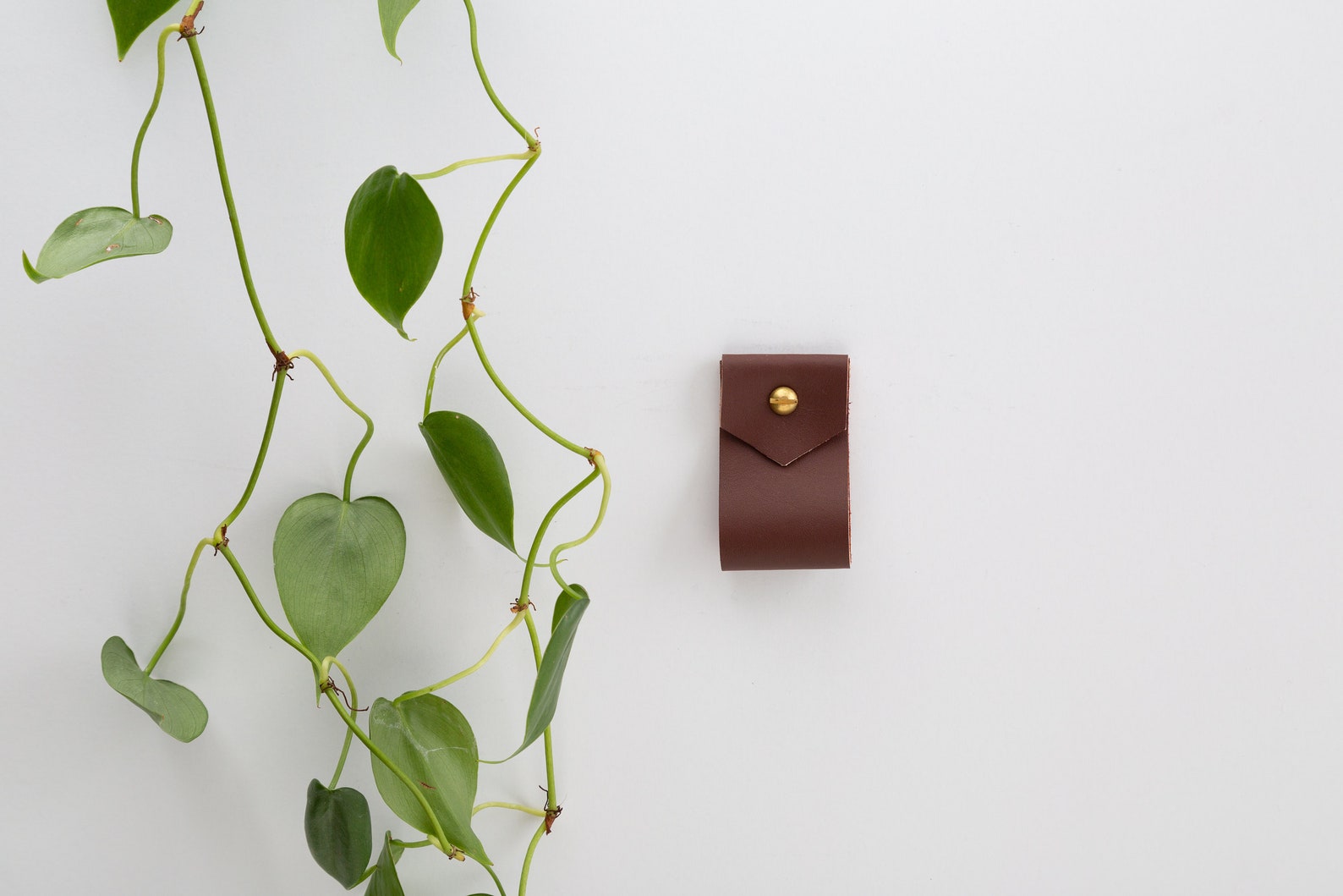 Small Leather Strap Brass Hardware Minimalist Towel Hanger for Etsy