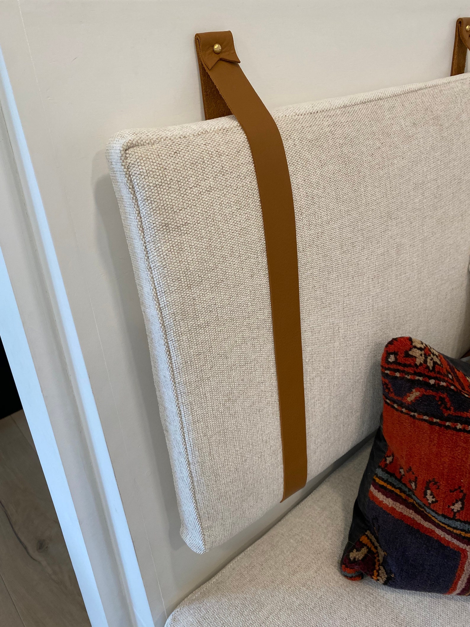 Custom Leather Wall Strap for Hanging Pillow Cushions Etsy