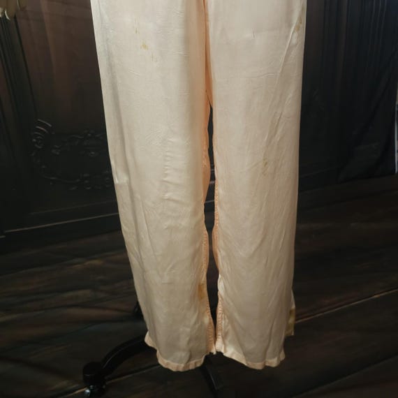 Antique Vintage 1930s Silk Pink Lingerie Beach Pa… - image 3