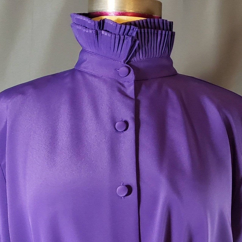 NWT Summit Hill purple high neck Victorian style purple top.