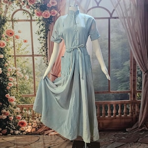 1940s light blue dress Prom dress