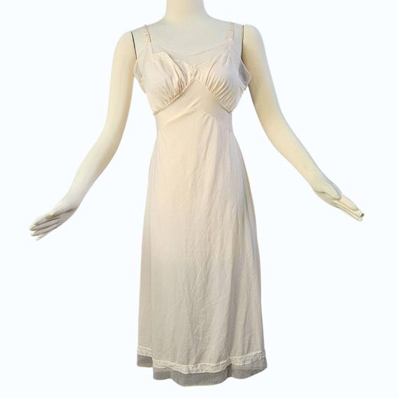 Vintage 1960's Slip Lingerie Dress Nightgown Pale Petal Pink Van Realty