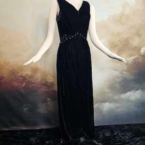 Black Velvet Maxi Dress - Etsy