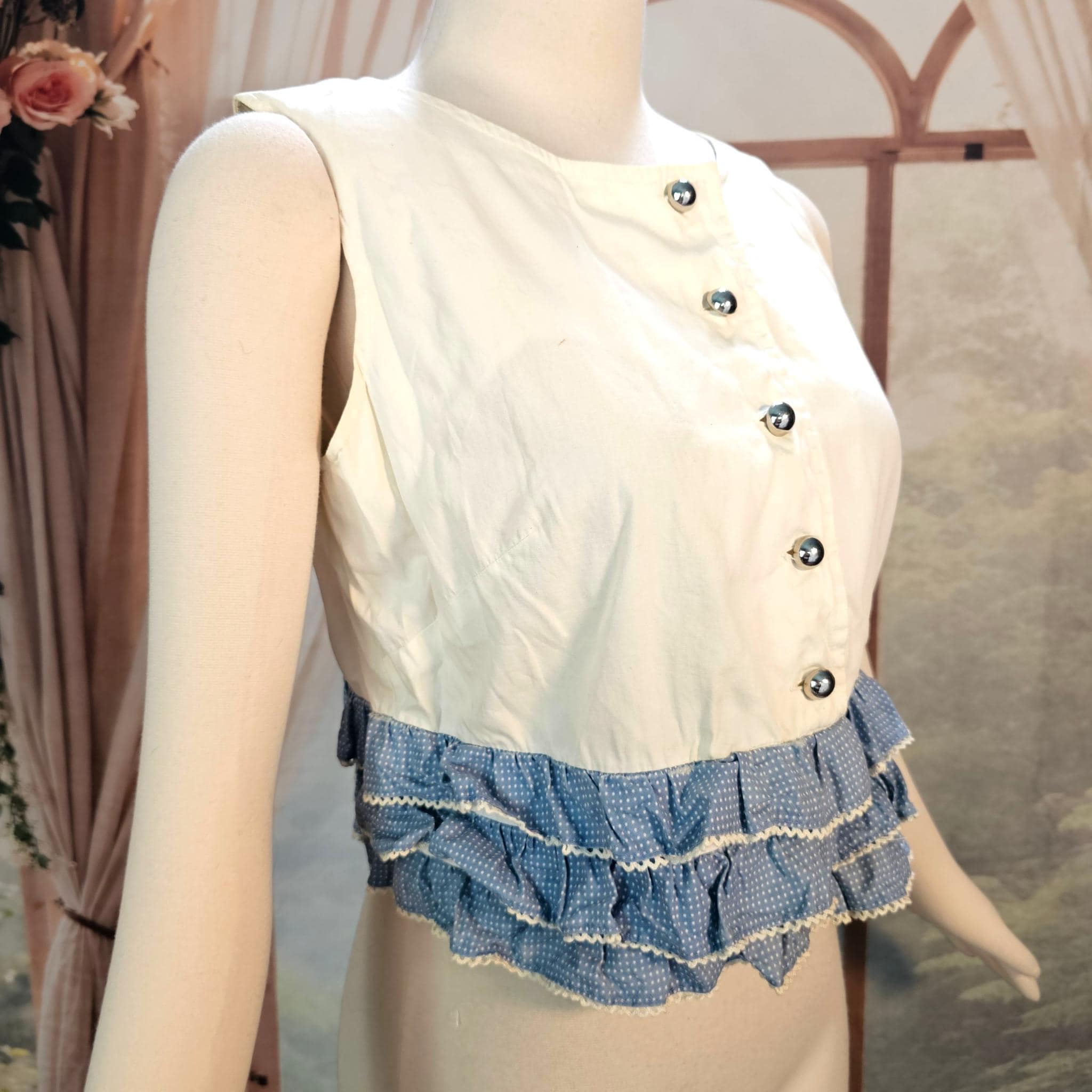 Ruffle Blouse 1950s - Etsy