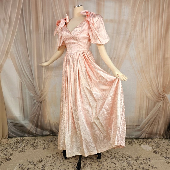 Vintage 1980s Barbie Princess Pink Maxi Dress For… - image 4