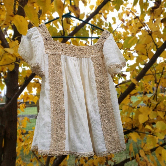 1930s handmade lace butterfly sleeved top!