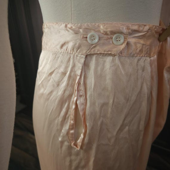 Antique Vintage 1930s Silk Pink Lingerie Beach Pa… - image 8