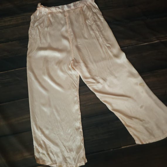 Antique Vintage 1930s Silk Pink Lingerie Beach Pa… - image 7