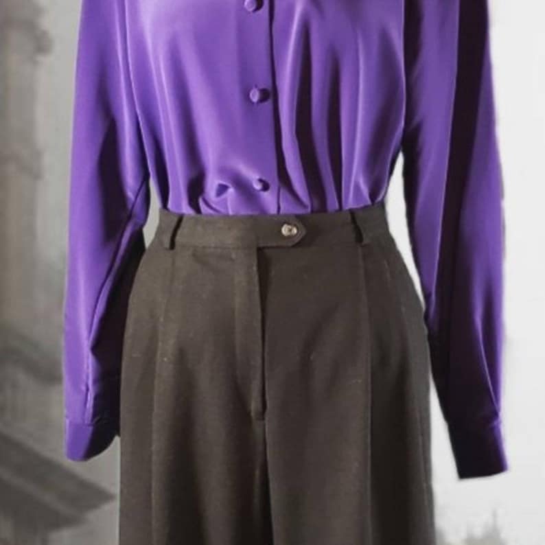 NWT Summit Hill purple high neck Victorian style purple top.