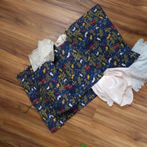 Vintage 1970s Cloth Hanger Organizer Lingerie Bag Novelty Print Retro