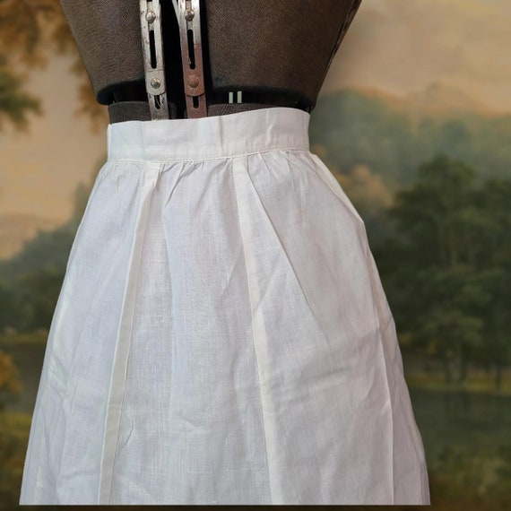 Antique Edwardian Victorian 1910s White Skirt Hea… - image 4