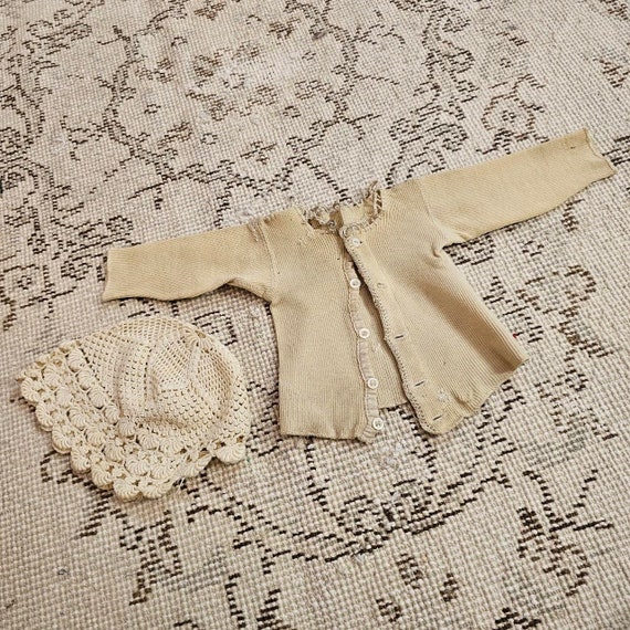Antique Very Early Childs Infant Top Darned Blous… - image 1