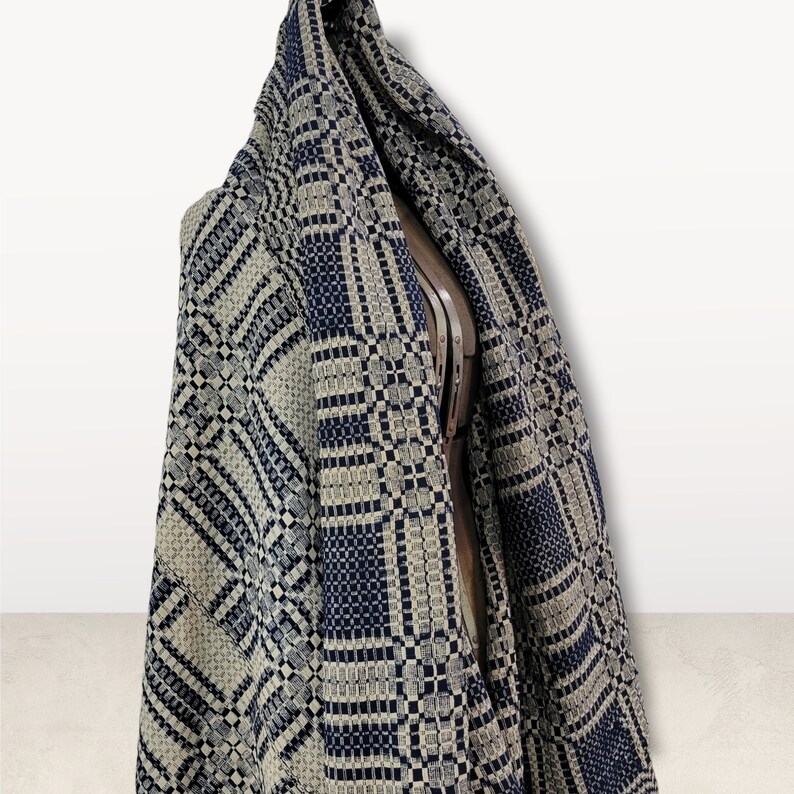 Antique Victorian 1800's Overshot Weave Wool Blanket Etsy