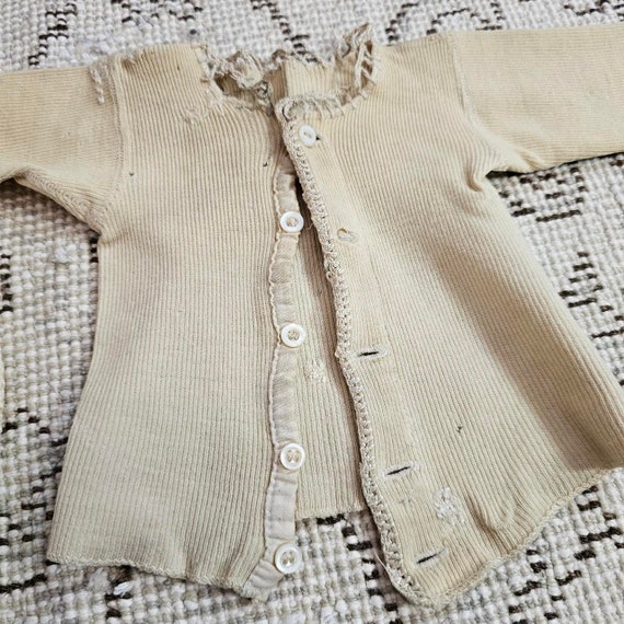 Antique Very Early Childs Infant Top Darned Blous… - image 6