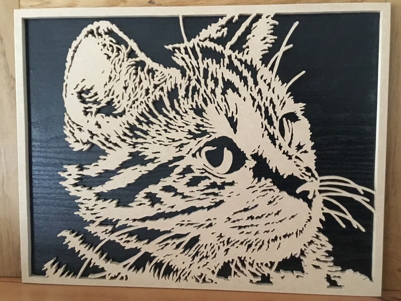 Scroll Saw Cut Out of a Cat - Etsy