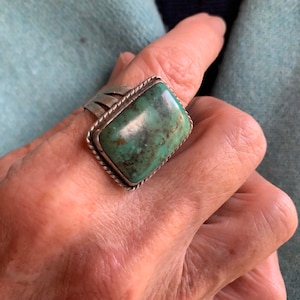 Turquoise sterlingzilveren ring Royston, maat 8,75 inch