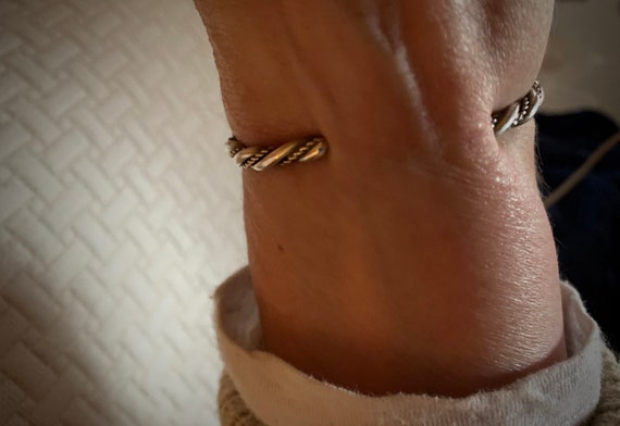Sterling Silver Native American Thin Cuff Bracele… - image 3