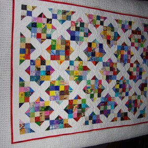 Scrappy Quilt Lap Quilt Picnic Quilt Traditional Patchwork - Etsy