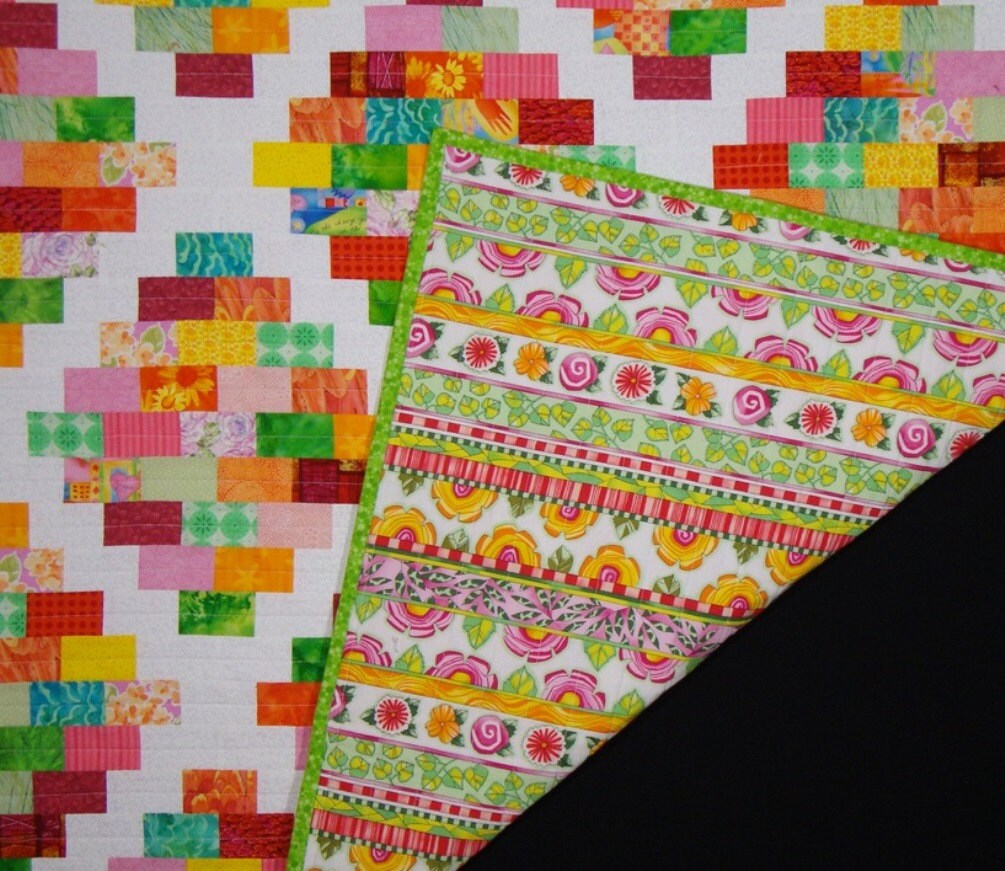 Colorful Quilt Throw Quilt Scrappy Quilt Toddler Quilt - Etsy