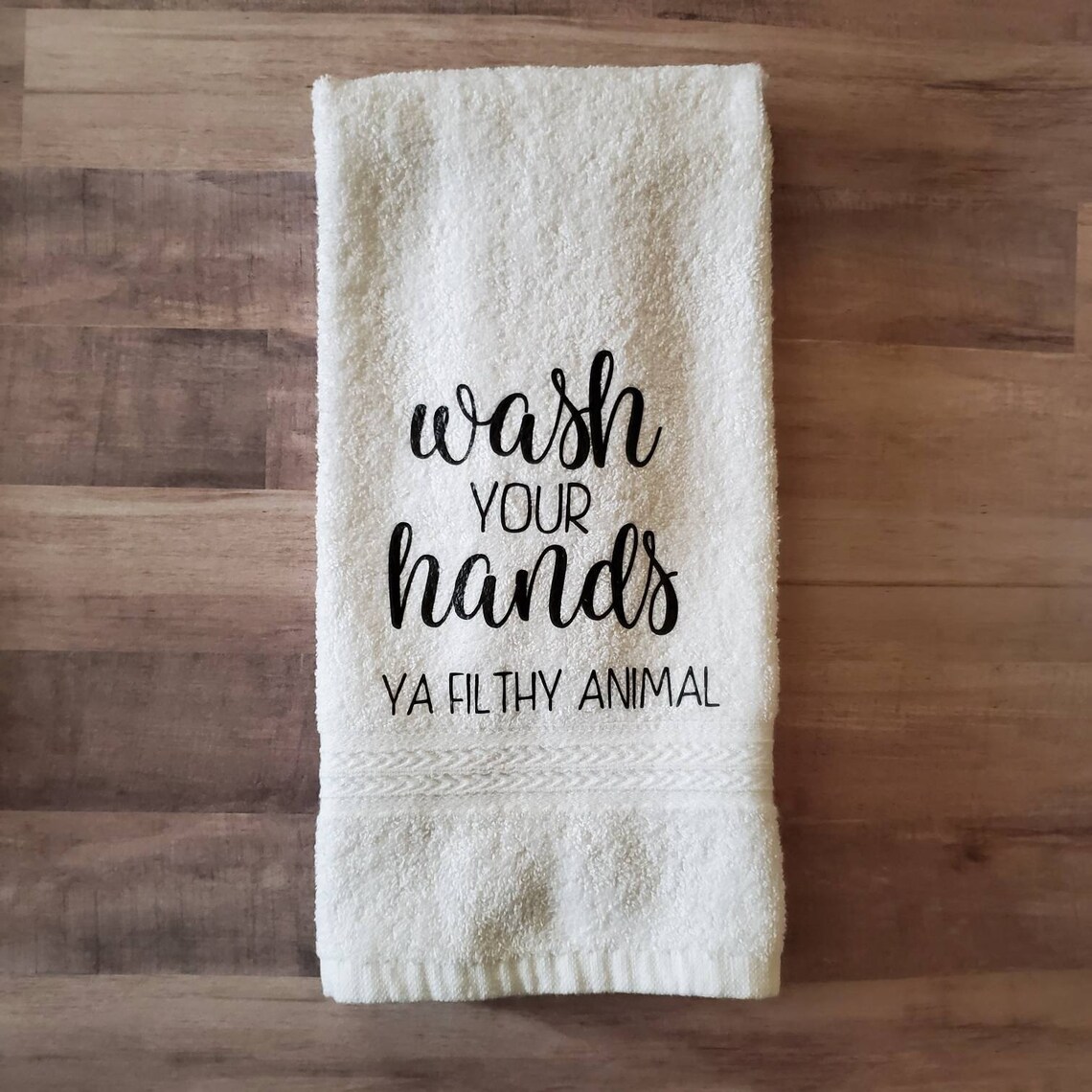 Funny Bathroom Hand Towels/funny Bathroom Towels/wash Your Etsy