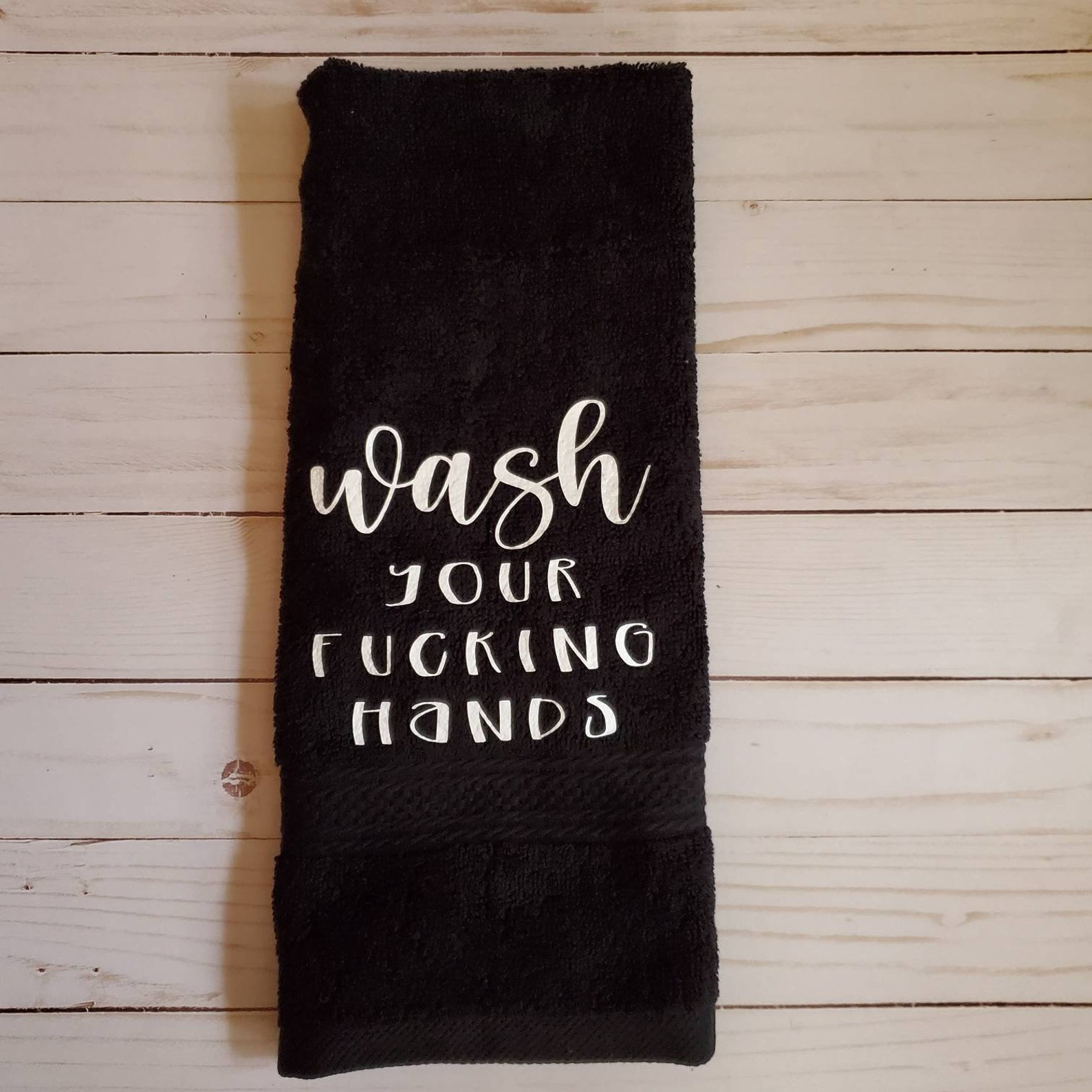 Funny Bathroom Hand Towels/funny Bathroom Towels/wash Your Etsy