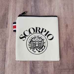 Scorpio Zodiac Tiny Coin Purse Pouch Zodiac Gifts Scorpio Gifts Coin Purses