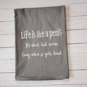 Adult Themed Funny Dish Towel/Inappropriate Gifts/Adult Gifts/Adult Humor/Penis Joke Gift Ideas Funny Sayings Dish Towels