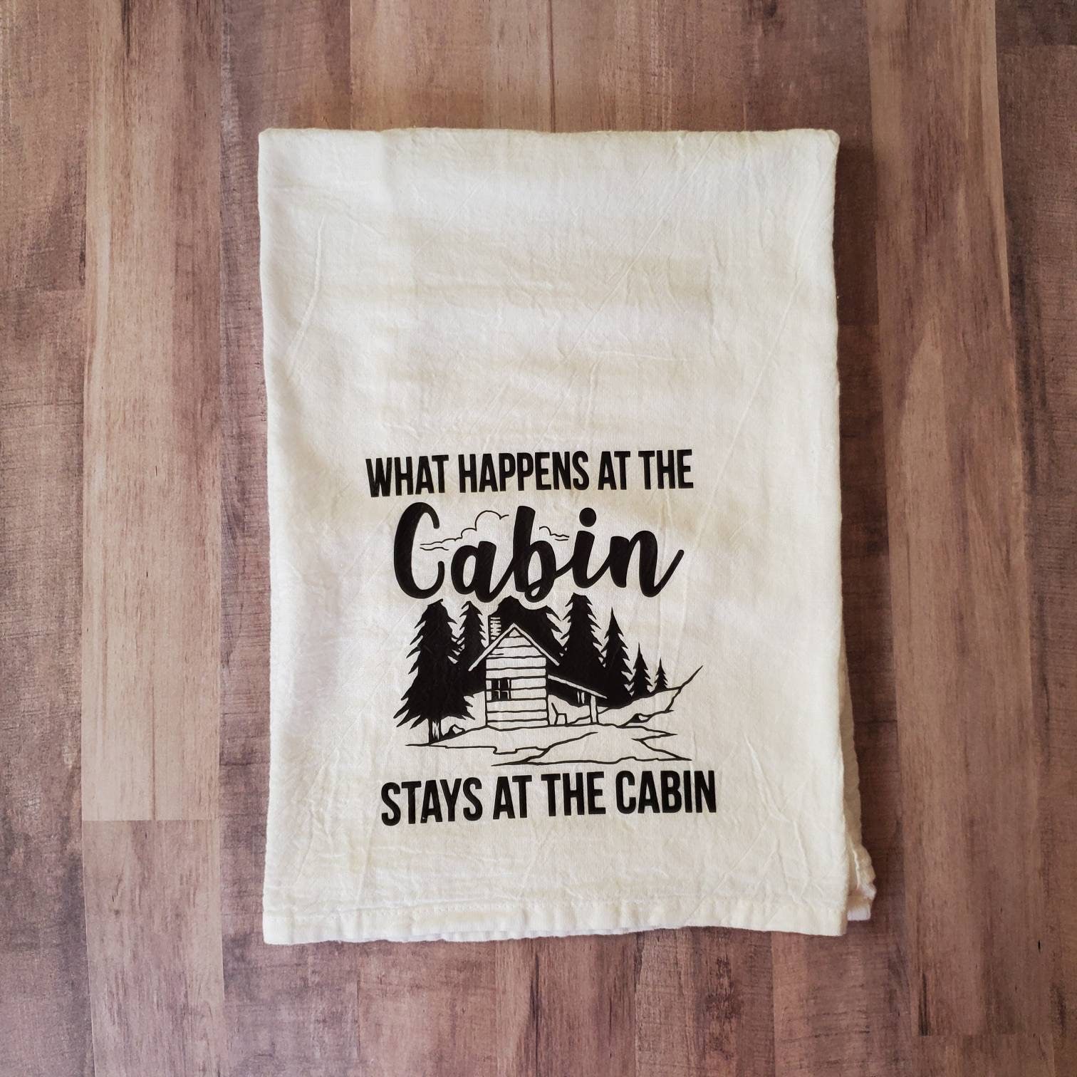 Cabin Kitchen Towel/cabin Gifts/cute Kitchen Towels/cabin Etsy