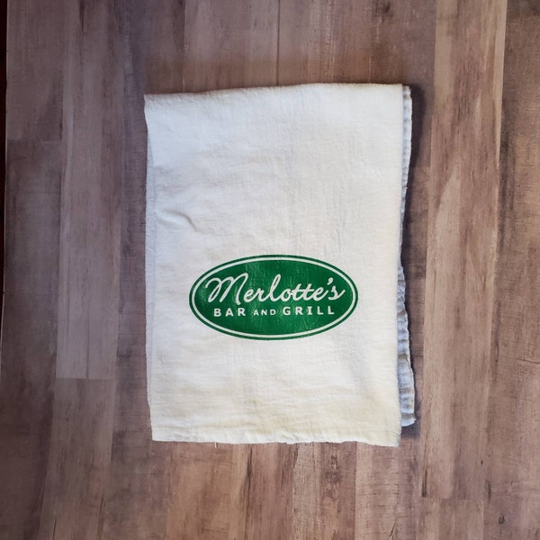 True Blood Merlotte's Dish Towel Vampire Gifts TV Show Gifts Kitchen Decor Towel Dish Towels Vampires Funny Towels