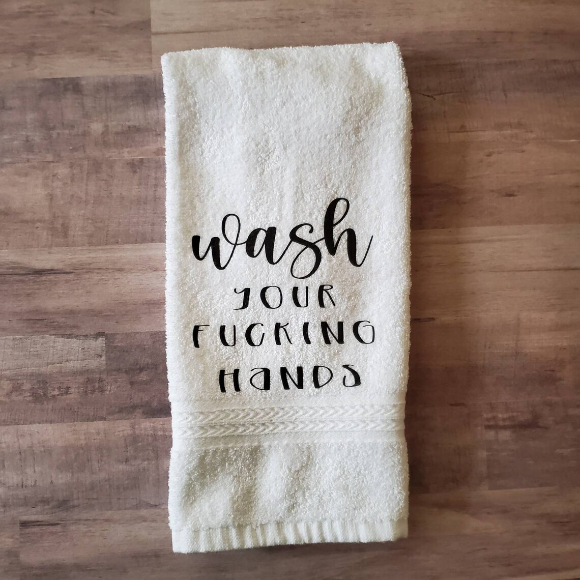 Funny Bathroom Hand Towels/funny Bathroom Towels/wash Your Etsy