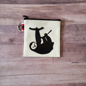 Sloth Tiny Coin Purse Pouch Sloth Gifts Cute Coin Purses Sloth Coin Purse