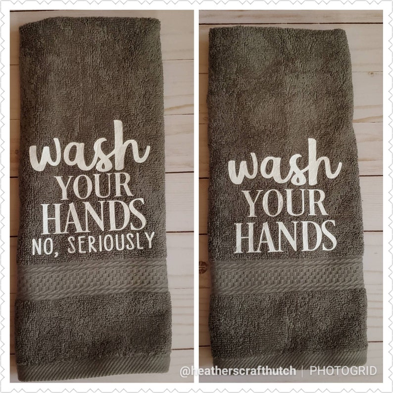 Funny Bathroom Hand Towels/funny Bathroom Towels/wash Your - Etsy