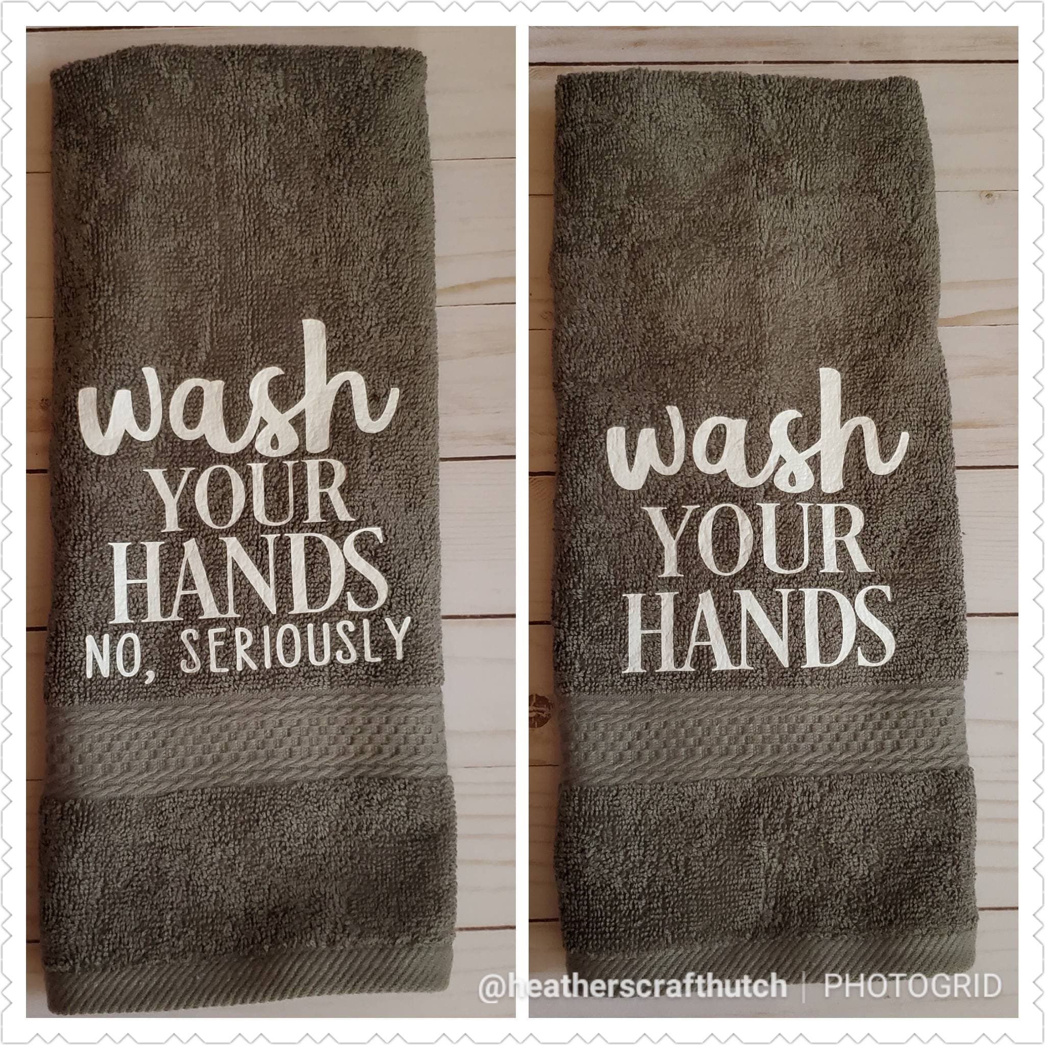 Funny Bathroom Hand Towels/funny Bathroom Towels/wash Your Etsy