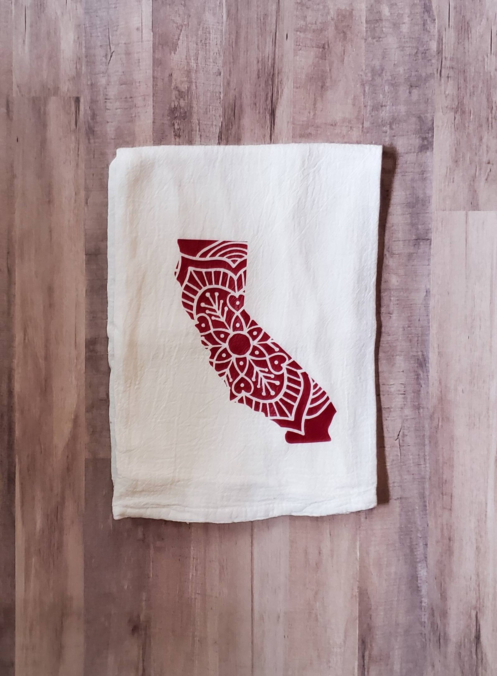 California Dish Towel Etsy