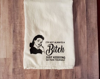 Funny Adult Humor Dish Towel: Inappropriate Kitchen Gift
